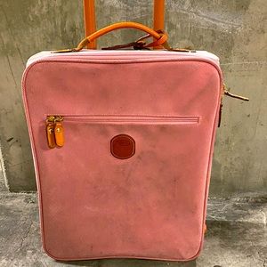 Bric’s Pink Check on Luggage